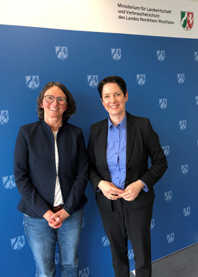 Gespräch von Frau Ministerin Silke Gorißen (Ministerium Landwirtschaft und Verbraucherschutz NRW und Christa Anna Fischer, 1. Vorsitzende der Landesarbeitsgemeinschaft Hauswirtschaft NRW